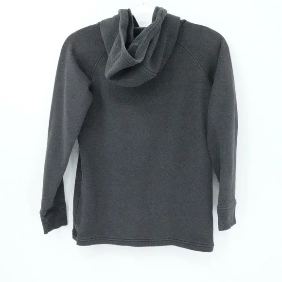 Athleta Hoodie Womens‎ Small Charcoal Gray Funnel Neck Kangaroo Pocket - Picture 2 of 16